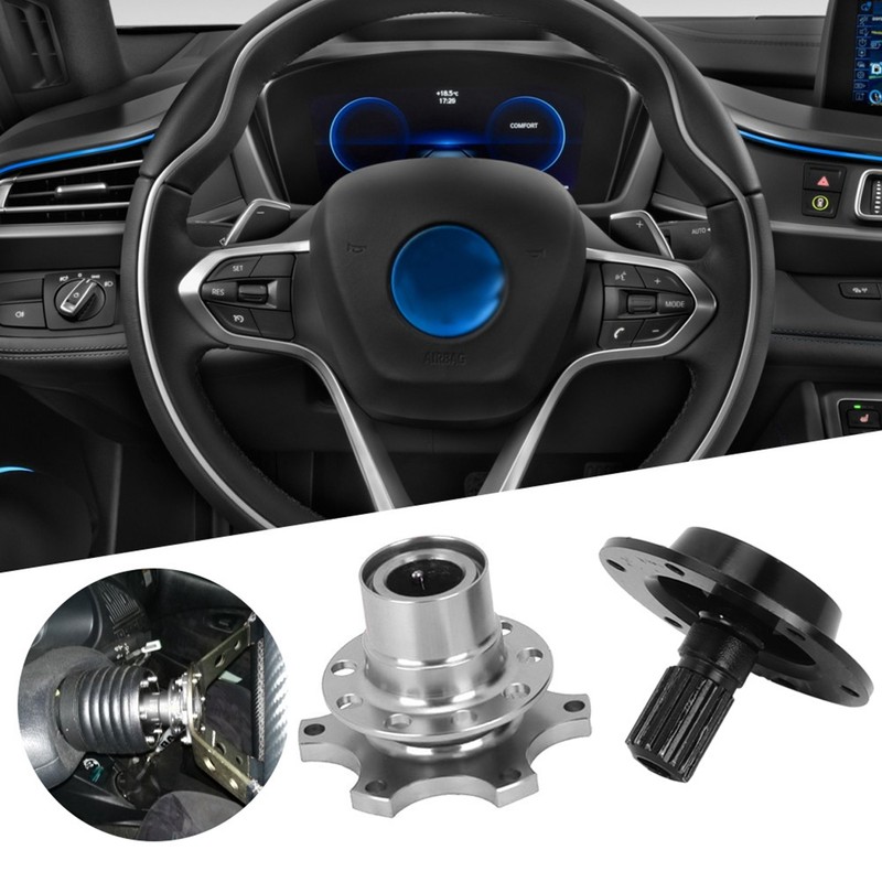 Universal 6 Hole Steering Wheel Quick Release Disconnect Hub Adapter