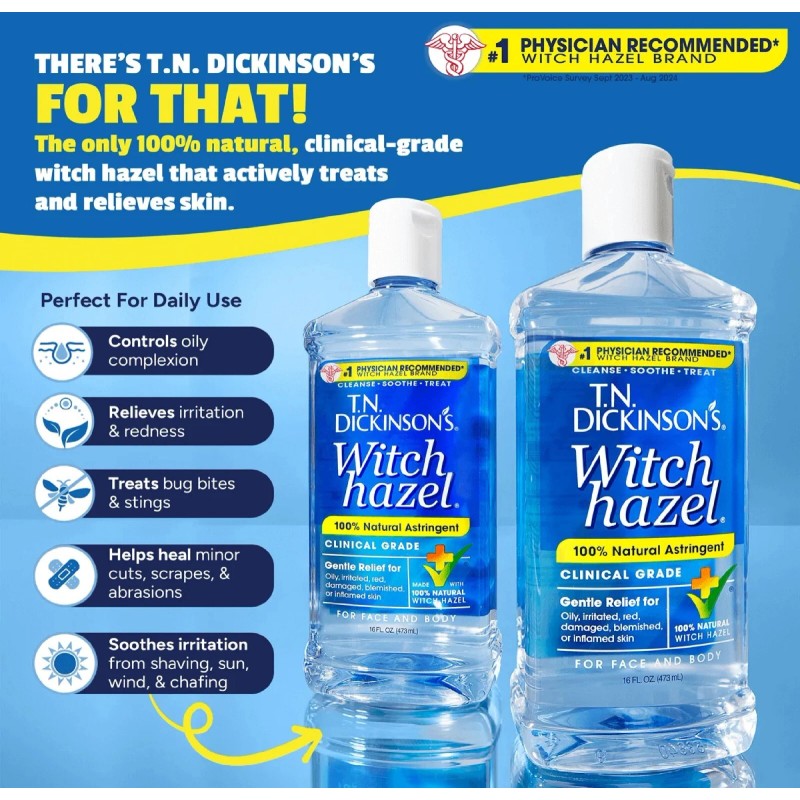 Dickinson's Witch Hazel Cleansing Astringent, 16 Fl Oz