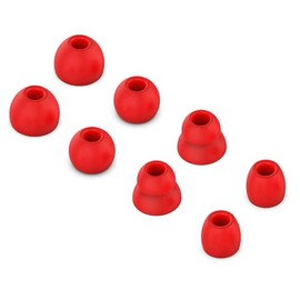 Zotech 4 Pairs Replacement Eartips Silicone Earbuds Buds Set for Powerbeats Pro Beats Wireless Earphone Headphones (Lava Red)