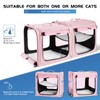Suertree Large Cat Carrier for 2 Cats with Zipper Locks,
