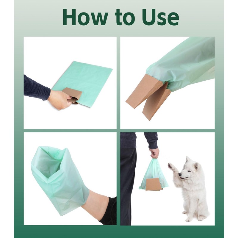 KTOB Compostable Dog Poop Bags with Cardboard Glove Small, Leak