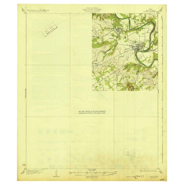 YellowMaps Tolar TX topo map, 1:62500 Scale, 15 X 15