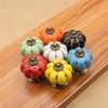 Pumpkin Shaped Ceramic Door Knob Dresser Kitchen Cabinet Cupboard Drawer