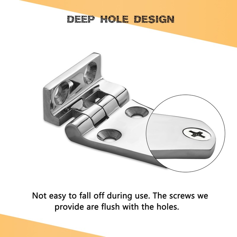 DIALESHU 2 Pack Heavy Duty Boat Hinges 316 Stainless Steel