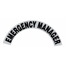 EMERGENCY MANAGER - REFLECTIVE FIRE HELMET CRESCENT DECALS - A PAIR