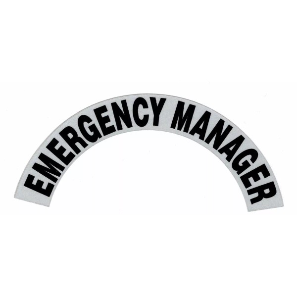 EMERGENCY MANAGER - REFLECTIVE FIRE HELMET CRESCENT DECALS - A