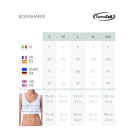 FarmaCell Bodyshaper 618 - Stretchy Breast Supportive Push Up Bra with Wide Shoulder Straps, beige