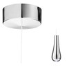 Taps2Traps™ Chrome Bathroom Ceiling Light Pull Cord Switch 2 way