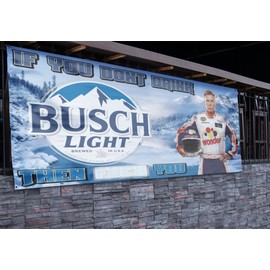 Razor Edge Banner Company Ricky Bobby Busch Light Beer Banner (2.5ft x 5ft)