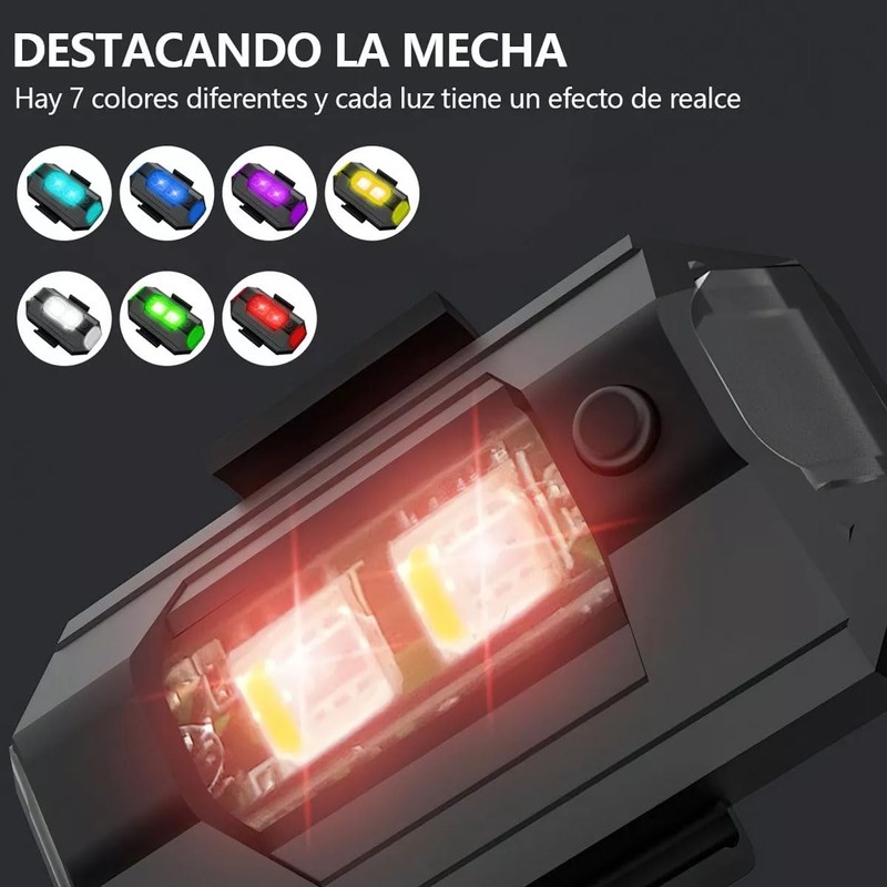 Mini Luces Estrobo,Luz Estroboscópica Led,Luces LED estroboscópicas anticolisión de 7