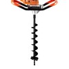 LONGRUNNEW 4" Earth Auger Drill Bit - Heavy-Duty Steel Spiral