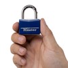 Master Lock Blue Vinyl Covered Aluminum Keyed Padlock, Small Lock