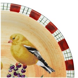 Lenox Winter Greetings Everyday Stoneware Goldfinch Salad Plate