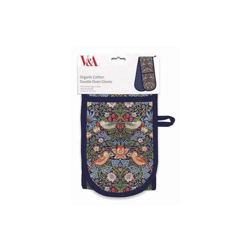 Museums & Galleries Double Oven Gloves William Morris Strawberry Thief