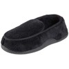 isotoner Men's Microterry Memory Foam Indoor/Outdoor Slip-On Slippers, Black, 13-14