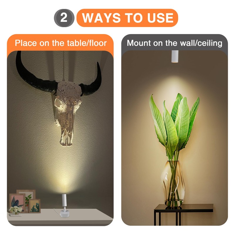 URTOM LED Spot Lights Indoor Uplighting Spotlight with Memory Function