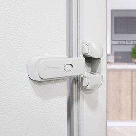 Moonybaby Baby Safety Freezer Door Latches to Keep Closed, Also for Fridge Lock for Kids, 1 Pack, White