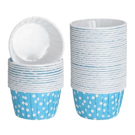 sourcing map Mini Polka Dot Cupcake Liners for Baking Cupcake, 50Pcs Cupcake Muffins Liners Cupcake Holders Paper Greaseproof Wrappers for Wedding, Showers, Gift (Blue)