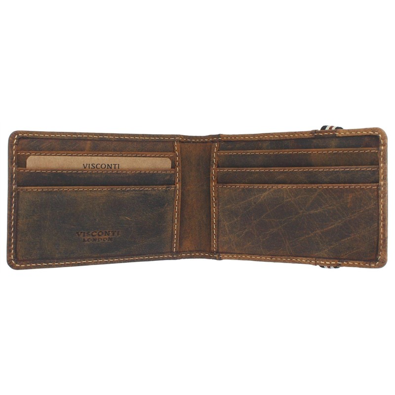 VISCONTI Bandit Collection Leather Card Holder with Elastic Closure RFID