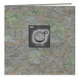Pioneer 12 Inch by 12 Inch Postbound Frame Front Memory Book, City Maps Design