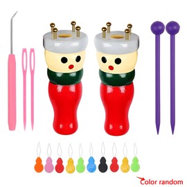 STIFFENERS 17Pcs French Knitting Doll,French Knitting Doll French Knitting Beginners Knitting Kit Wooden Spool Knitting Doll Knitting for A Beginners Starter Kit French Knitting Machine Boys Girls