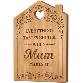 Giftasy Gifts for Mum, Mum Birthday Gifts - Unique House-Shaped Cutting Board, Mum Gifts from Daughter Son, Kitchen Presents for Mum on Birthday Christmas Mother's Day