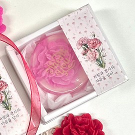 Tama Carnation Flower Handmade Soap Pink, 110g, 1 Piece / 탐아 카네이션 꽃 수제 비누 핑크, 110g, 1개입