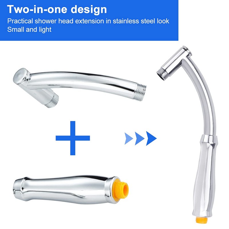 ANTHYTA Rainfall Shower Extension Replacement,Shower Head Extender,Plastic Shower Head Extension,Easy