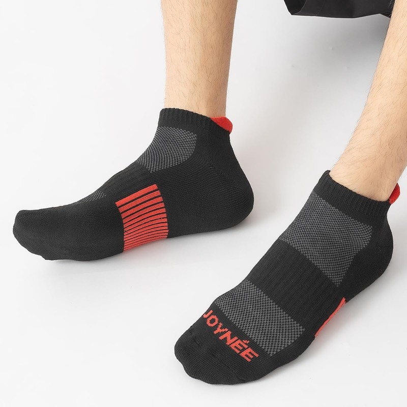 JOYNÉE Men’s Athletic Socks Low Cut Cushion Running Socks Breathable