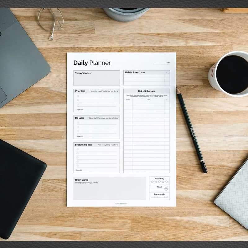 ADHD Daily Planner Notepad for Neurodivergent Adults - Productivity Daily