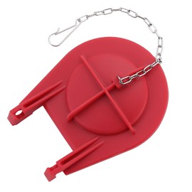 3.5 inch Red Silicone Toilet Flapper Replacement for Kohler GP1039444 with Stainless Chain for One-Piece Toilets, 1 Pack