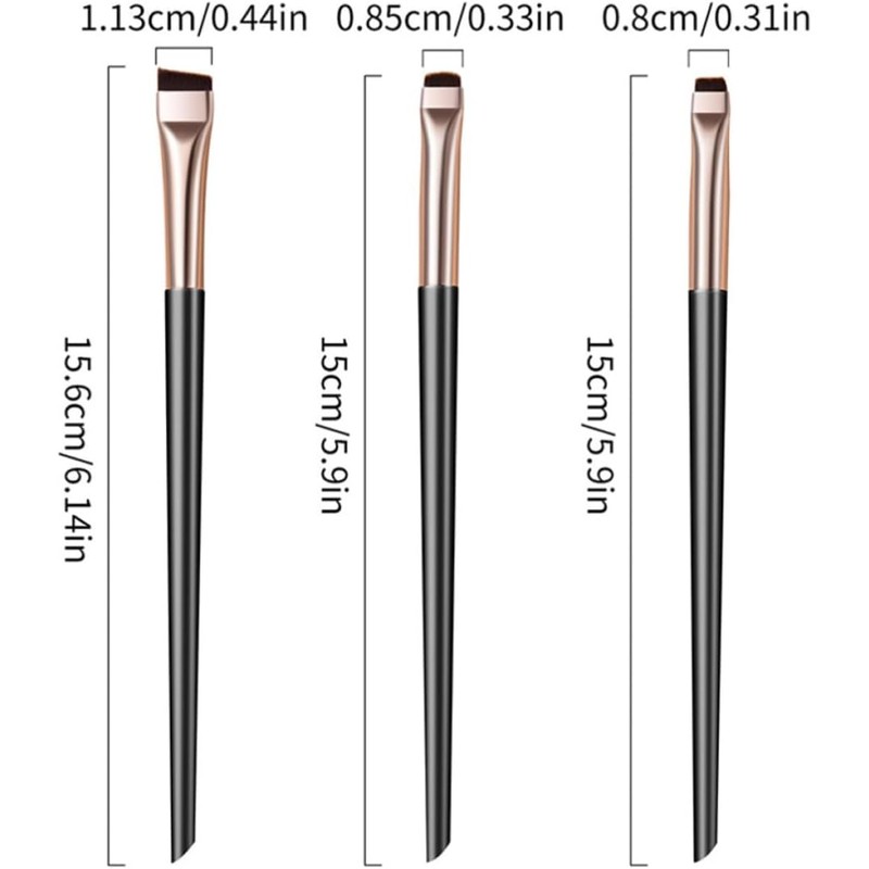 Brochas para Ojos Cepillo Delineador en Ángulo, Nylon ABS