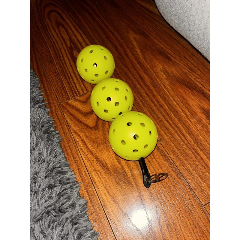 Handmade Pickleball Carrier Holder Holds 3 Balls Assorted Bead Stopped