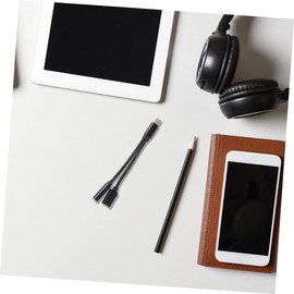 jojofuny 2pcs Type-c Earphone Adapter Charging Converter Compact Black Headphone Adapter for Music and Charging Portable Design for Mobile Phones