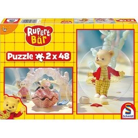 Schmidt Spiele 55041 Rupert Bear Ruperts Under Water Eraben Expensive, 2 x 48 Pieces