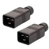 (2 Pack) IEC 320 C20 Rewirable DIY Power Plug Adapter,Toptekits