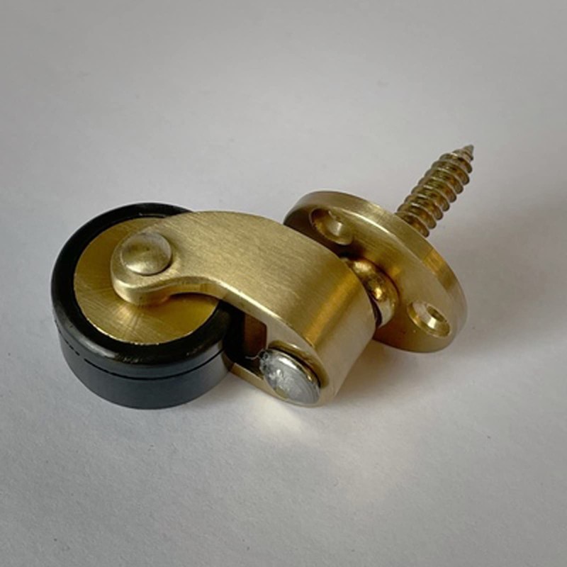 Solid Brass Caster Wheel,25mm Antique Style Casters,Moving Caster Wheels,360° Swivel