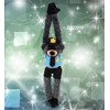 DolliBu Black Bear with Long Arms Police Officer Plush Toy