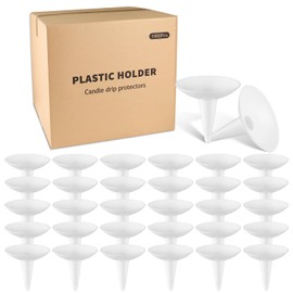 Set of 1000 Candle Drip Protectors - Reusable Wax Catchers for Weddings and Events - White