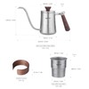 SOUUXIU Titanium Coffee Pot 300ml Folding Handle Gooseneck with Spout