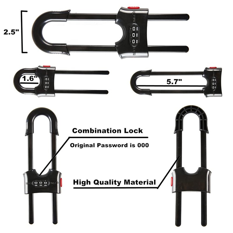 4 PACK Child Proof Sliding Cabinet Door Code Locks Baby