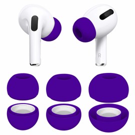 3 Pairs Compatible with AirPods Pro 1st 2nd Ear Tips Buds, Small Medium Large 3 Size Silicone Rubber Eartips Earbuds Gel Accessories Compatible with AirPods Pro 2 and 1st - S/M/L Purple