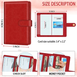 BVYA Elegant Business Card Organizer Book Wallet, PU Leather Business Card Holder for Women & Men, Credit Card Organizer Binder 96 Card Slots (Up to 192 Business Cards)