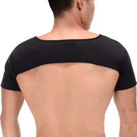 DIYEAH Sports Shoulder Pads Double Shoulder Protection Brace Support for Outdoor Activities Weightlifting and Warmth Fits Width 17.7-18.9 Inches