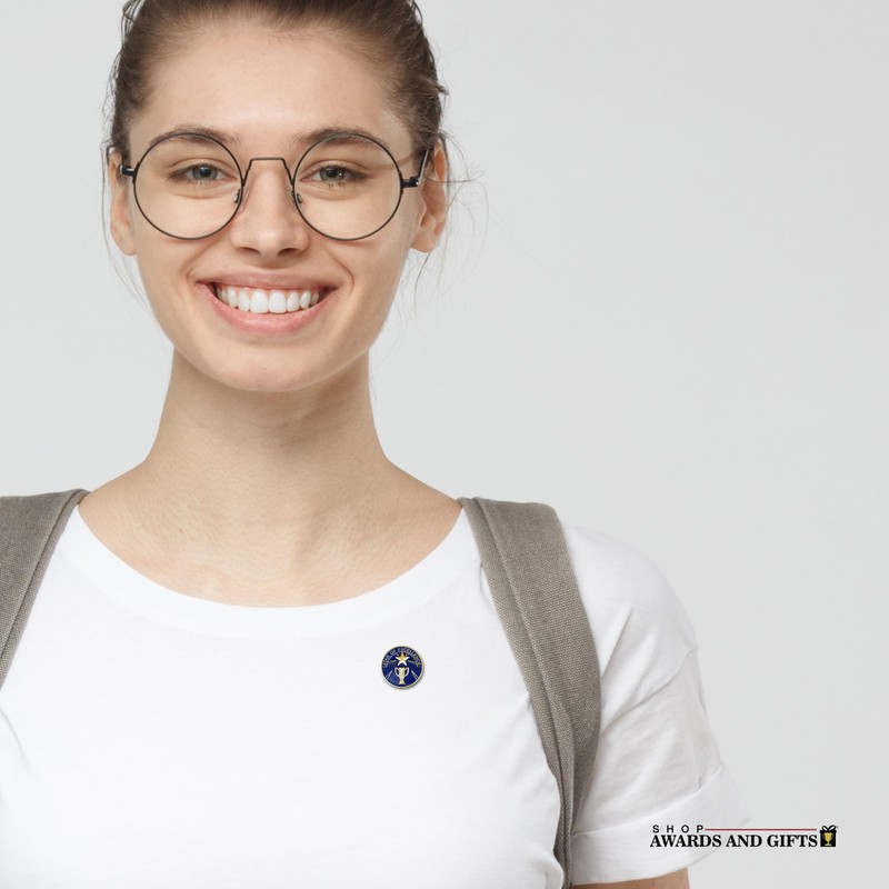 SHOP AWARDS AND GIFTS 1 Inch Round Enamel Star of