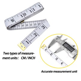 SumVibe 79 Inches/200cm Soft Tape Measure,Pocket Measuring Tape for Body Sewing Tailor Cloth Measurement,White 2-Pack