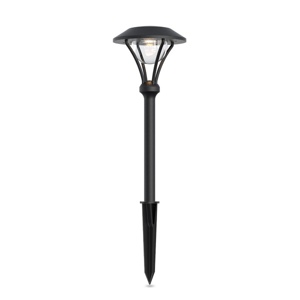 Malibu Pathway Lights 1W LED Outdoor Low Voltage Landscape Lighting 60 Lumen Hardwired Metal Path Light 3000K Warm White 12V Sidewalk Walkway Lights with Cable Connector and Stake for Garden Patio