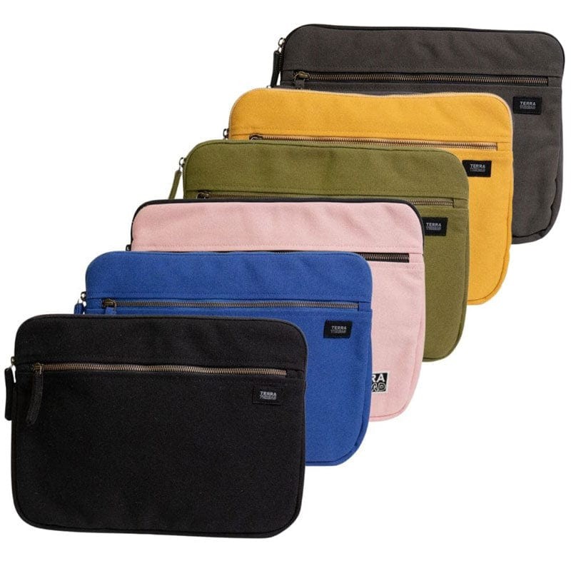 Terra Thread Organic Cotton Laptop Sleeve 13 Inch, Mustard Yellow