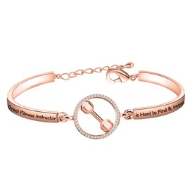 ENSIANTH Fitness Instructor Gift A Truly Great Fitness Instructor is Hard to Find Keychain Personal Trainer Gift Instructor Thank You Gift (Fitness Instructor RG)