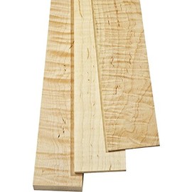 Soft Curly Maple by the Piece, 1/2" X 3" X 24"